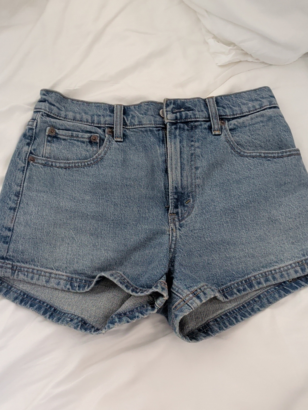 Abercrombie & Fitch Light Blue Denim Cutoff Shorts